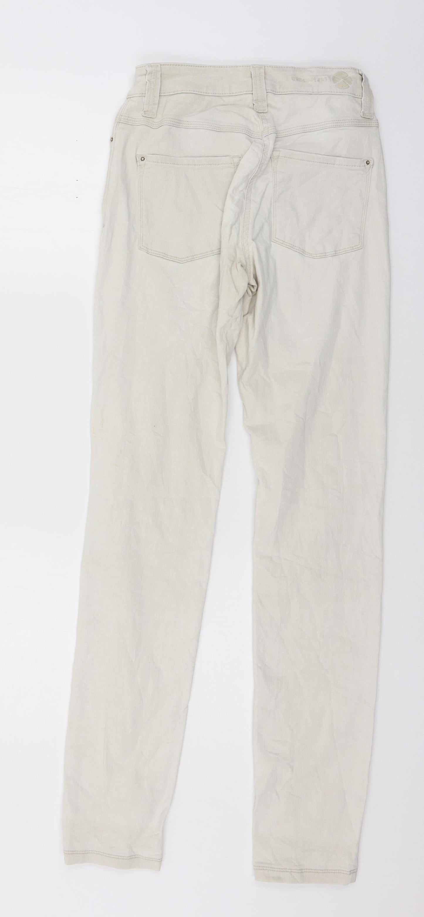 Womens UK Size 28 in MAC Jeans Regular Fit Skinny Beige Jeans
