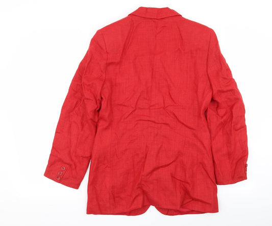 Vittoria Verani Womens Red   Jacket Blazer Size 10