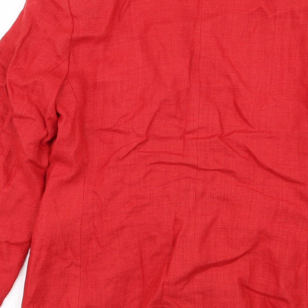 Vittoria Verani Womens Red   Jacket Blazer Size 10