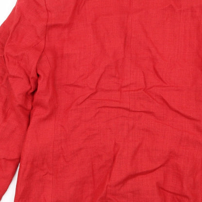 Vittoria Verani Womens Red   Jacket Blazer Size 10
