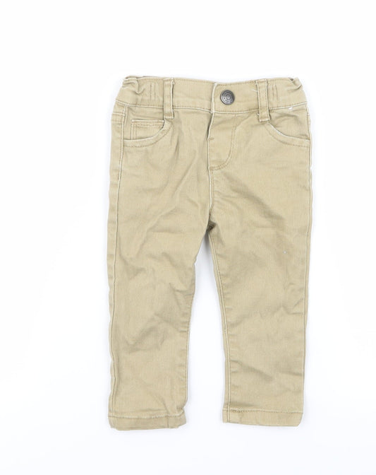 denim and co Boys Beige   Cargo Trousers Size 6-9 Months  - chino trousers