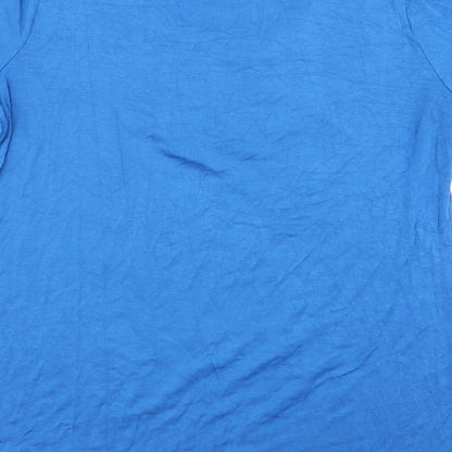 charlotte cold Womens Blue Geometric  Basic T-Shirt Size M
