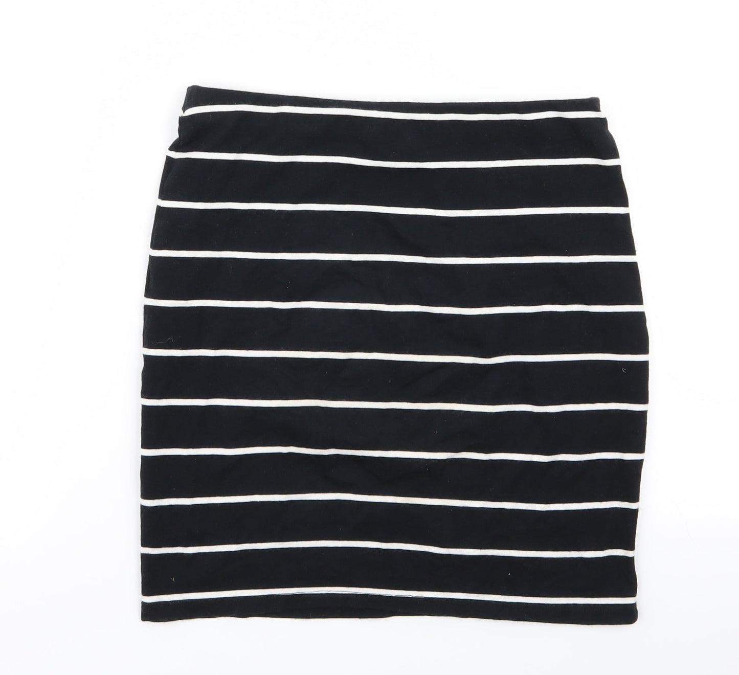 New Look Womens Multicoloured Striped  A-Line Skirt Size 8  - Stretch waistband