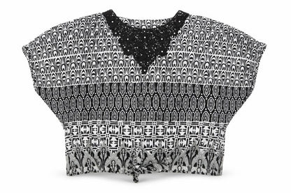Womens UK Size 14 Annabelle Multicoloured Basic Blouse