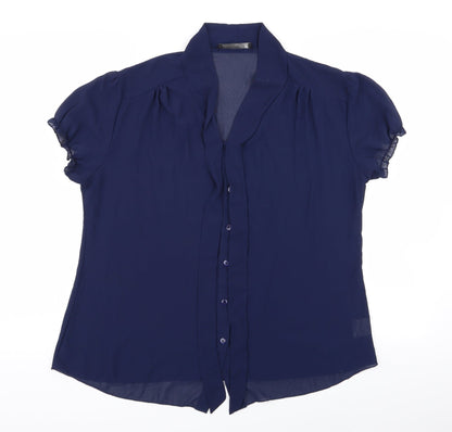 Womens UK Size XL Just elegance Blue Basic Blouse