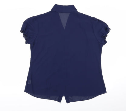Womens UK Size XL Just elegance Blue Basic Blouse