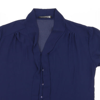 Womens UK Size XL Just elegance Blue Basic Blouse