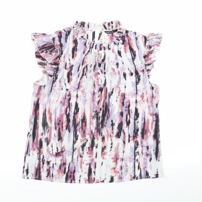 SheIn Womens Multicoloured Geometric  Basic Blouse Size S