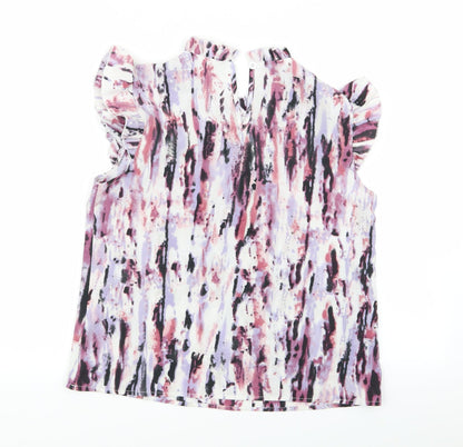 SheIn Womens Multicoloured Geometric  Basic Blouse Size S