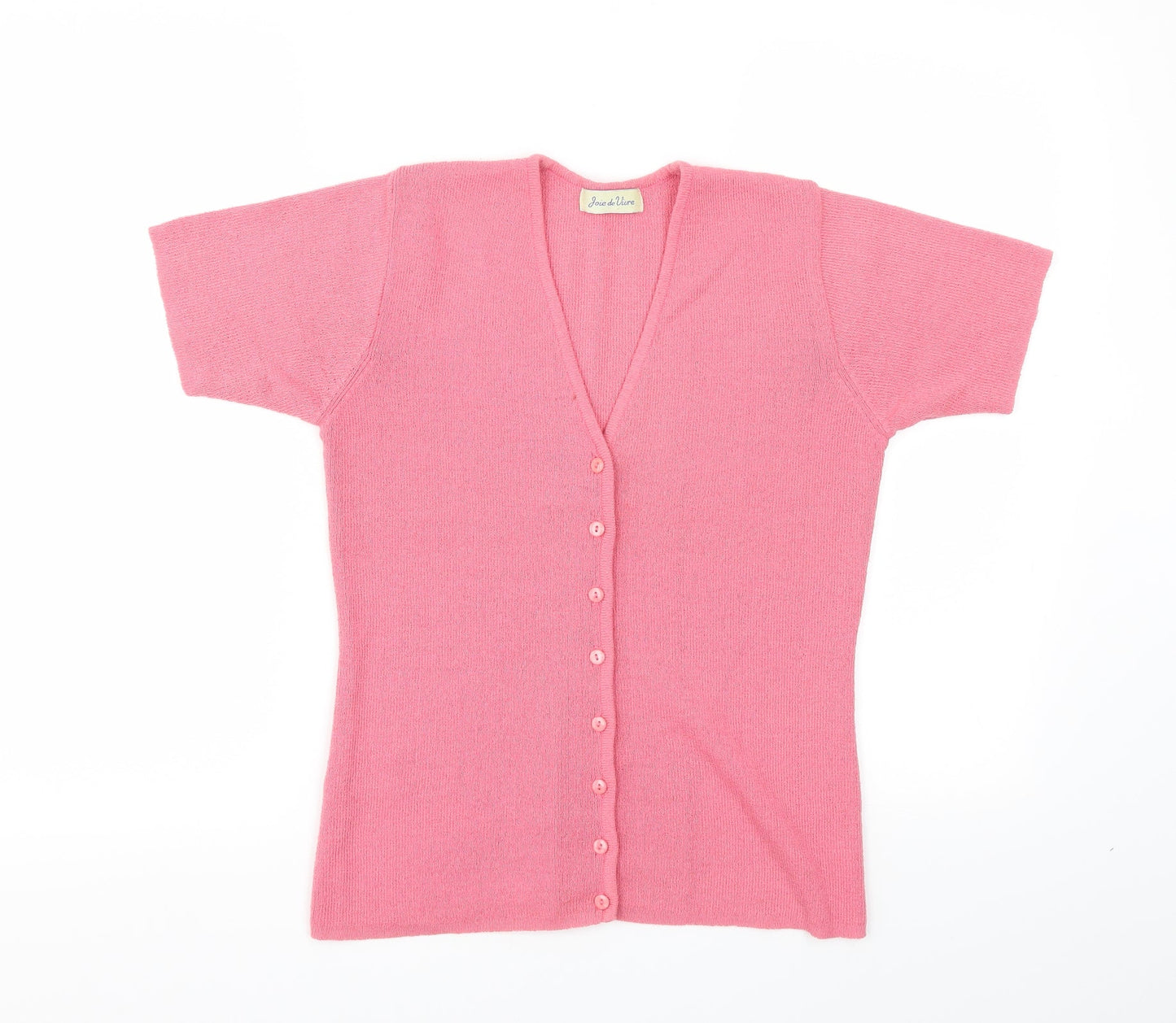 Womens UK Size L Joie de Vivre Pink Cardigan Jumper