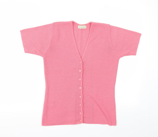Womens UK Size L Joie de Vivre Pink Cardigan Jumper