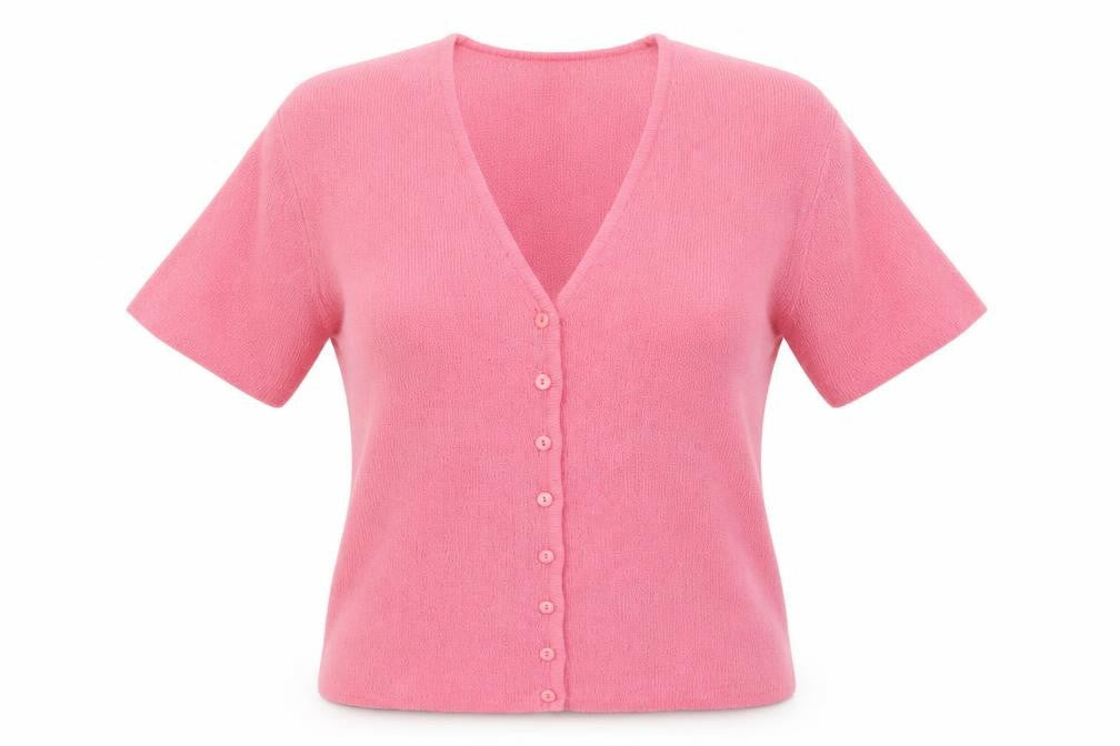 Womens UK Size L Joie de Vivre Pink Cardigan Jumper