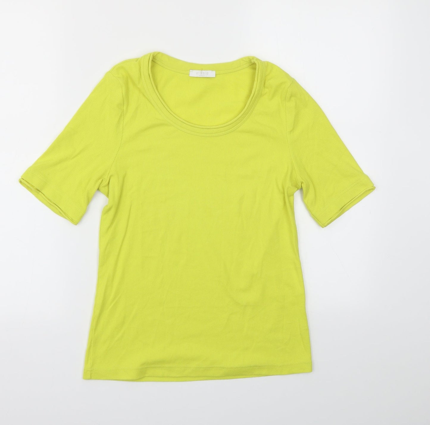 EFIXELLE Womens Yellow   Basic T-Shirt Size 10