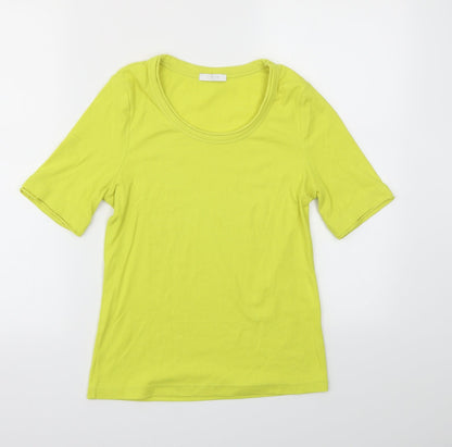 EFIXELLE Womens Yellow   Basic T-Shirt Size 10