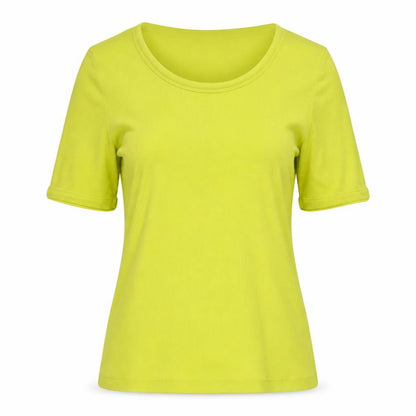 EFIXELLE Womens Yellow   Basic T-Shirt Size 10