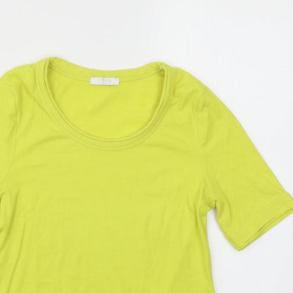 EFIXELLE Womens Yellow   Basic T-Shirt Size 10