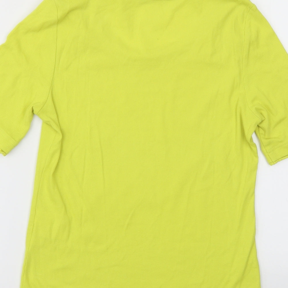 EFIXELLE Womens Yellow   Basic T-Shirt Size 10