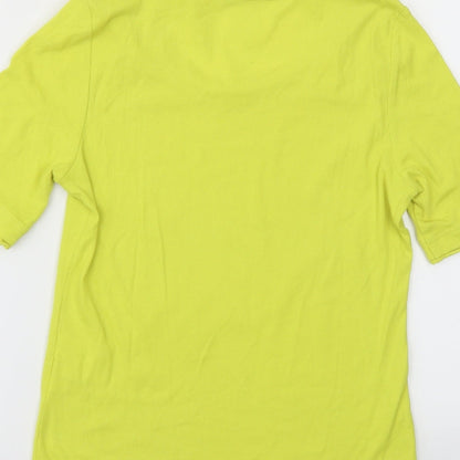 EFIXELLE Womens Yellow   Basic T-Shirt Size 10