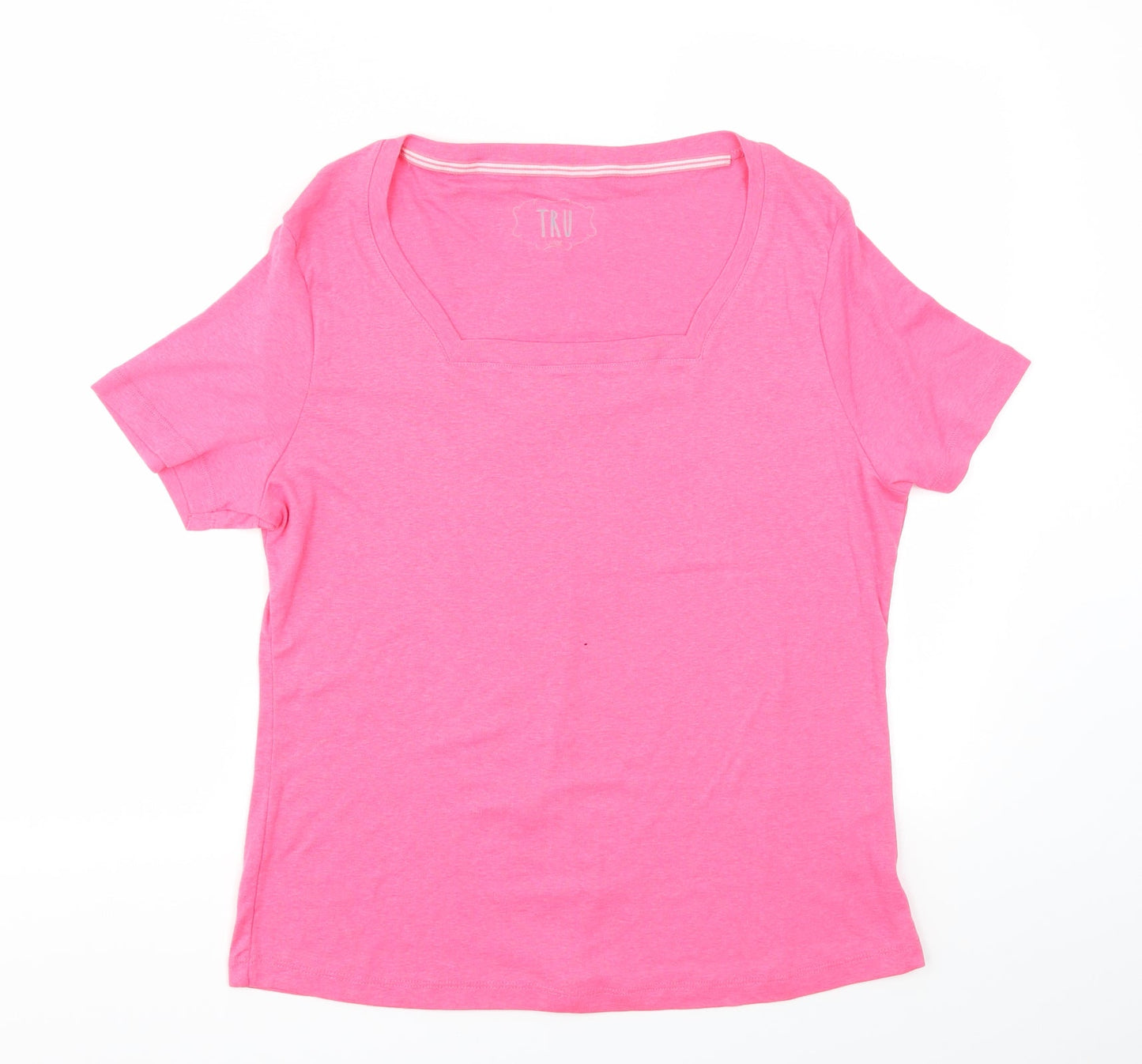 TRU Womens Pink   Basic T-Shirt Size L