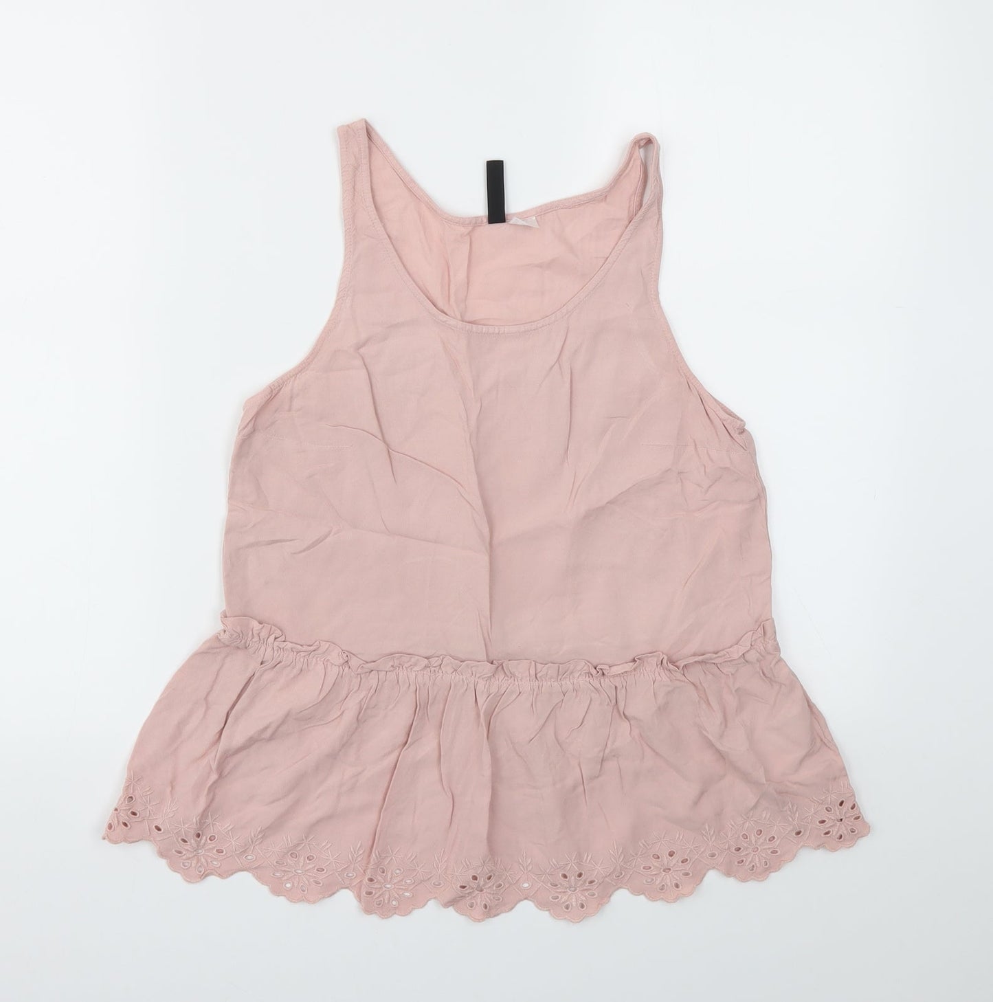 Womens UK Size 10 H&M Pink Basic T-Shirt