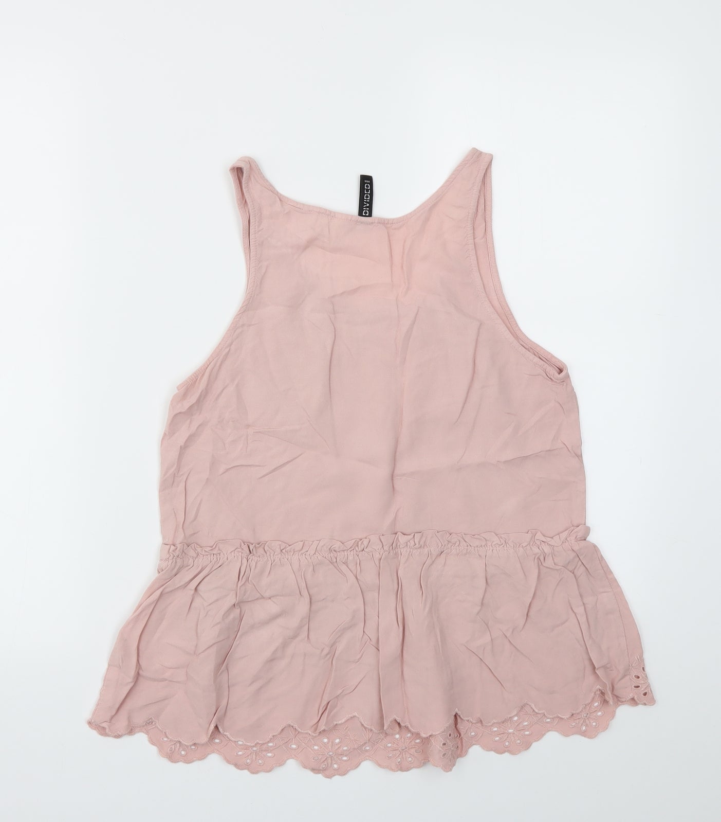 Womens UK Size 10 H&M Pink Basic T-Shirt