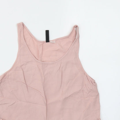 Womens UK Size 10 H&M Pink Basic T-Shirt