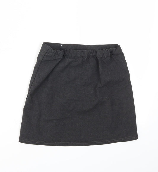 M&S Girls Grey   Flare Skirt Size 9 Years