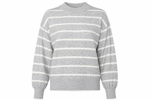 Marks & Spencer Womens Grey Striped  Pullover Jumper Size 6