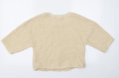 Womens UK Size S Preworn Beige Pullover Jumper