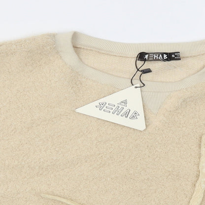 Womens UK Size S Preworn Beige Pullover Jumper