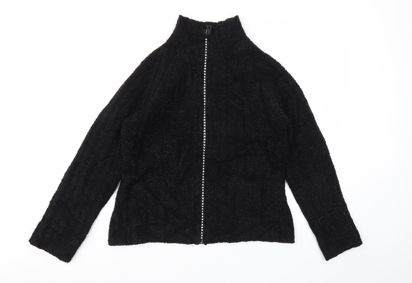 Womens UK Size M Roman Black Cardigan Jumper