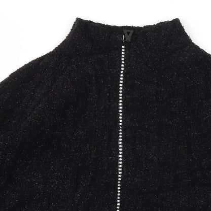 Womens UK Size M Roman Black Cardigan Jumper
