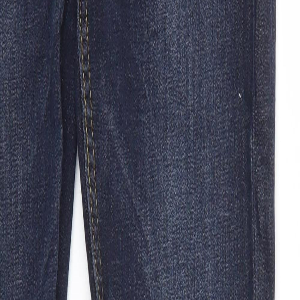 Zara Womens Blue Houndstooth  Skinny Jeans Size 28 L30 in