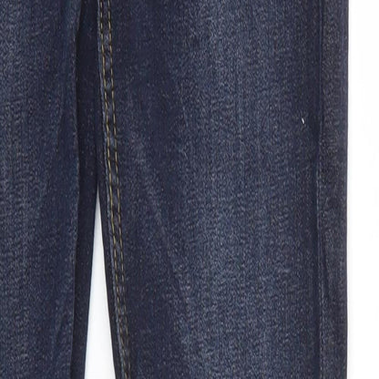 Zara Womens Blue Houndstooth  Skinny Jeans Size 28 L30 in