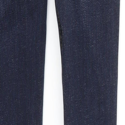 Zara Womens Blue Houndstooth  Skinny Jeans Size 28 L30 in