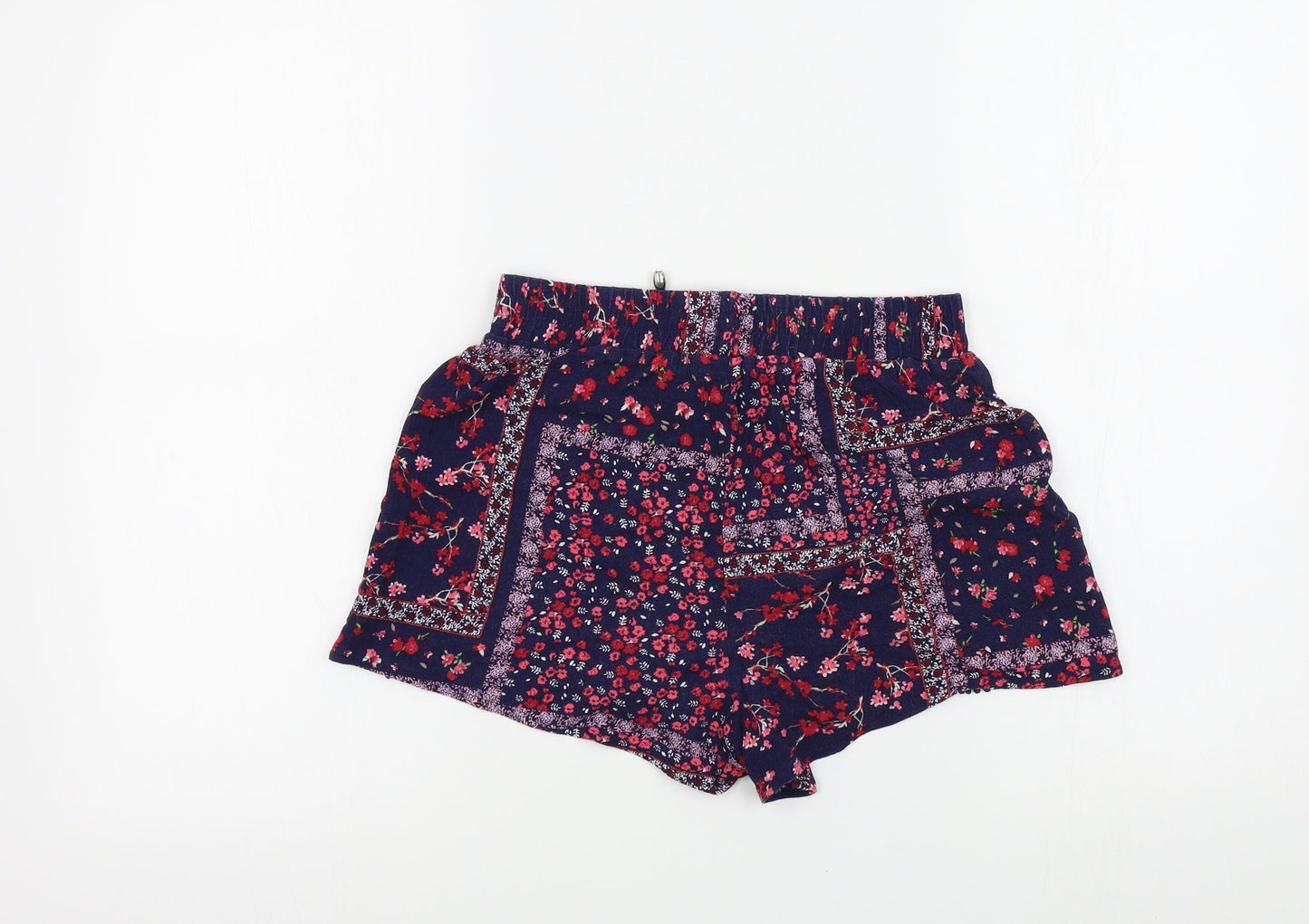 George Womens Blue Floral  Bermuda Shorts Size 8