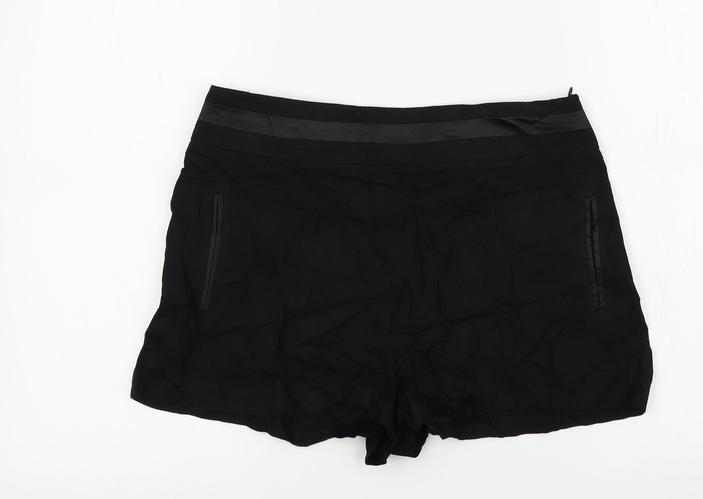 Lipsy Womens Black Colourblock  Bermuda Shorts Size 10