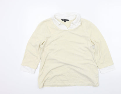 Womens UK Size 10 Bonmarché Beige Pullover Jumper