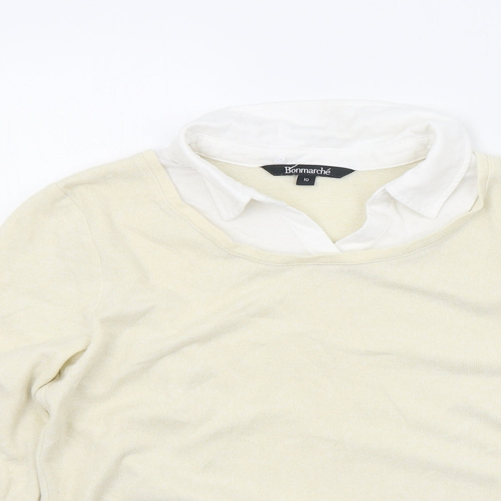 Womens UK Size 10 Bonmarché Beige Pullover Jumper