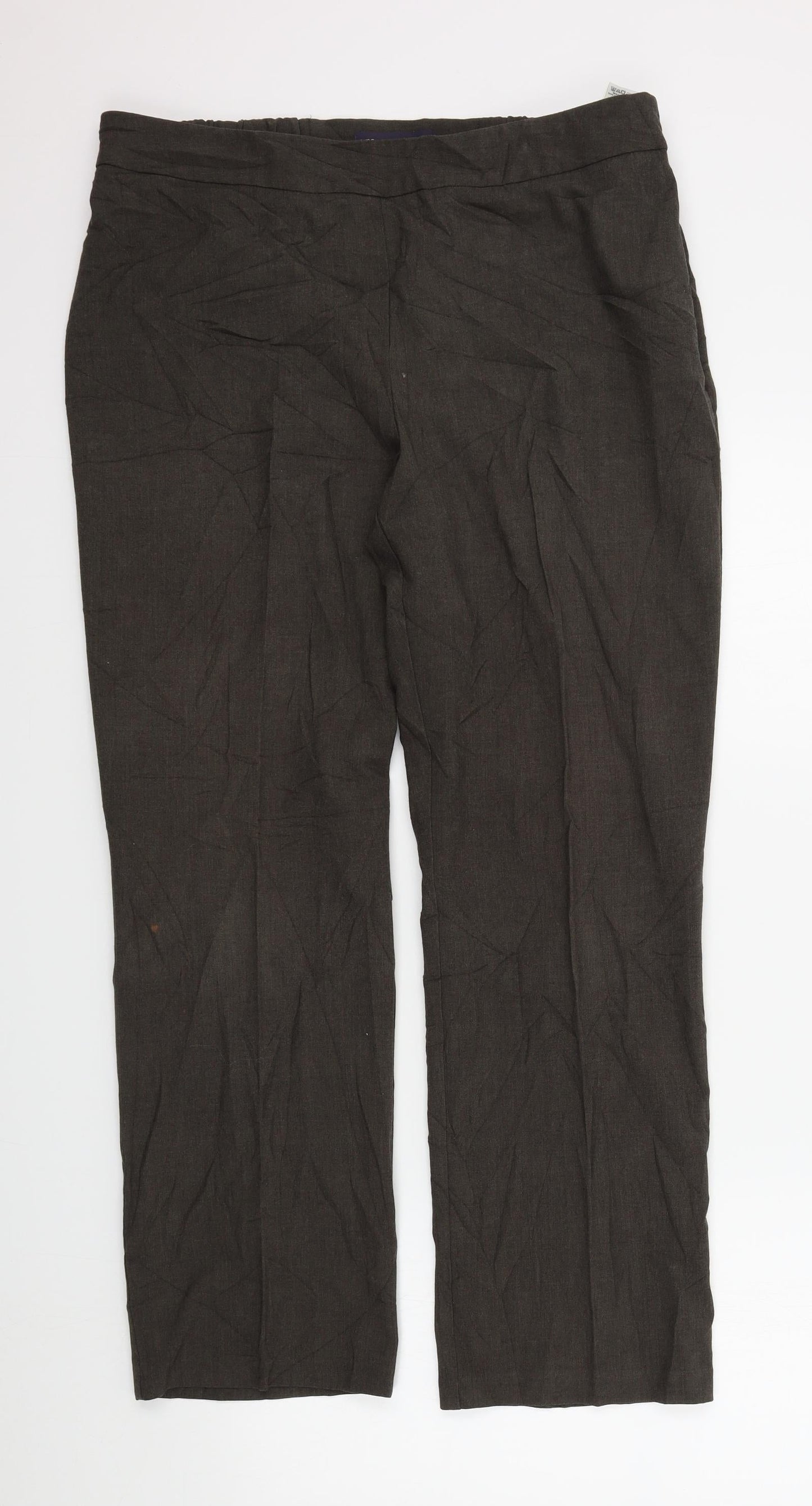 M&S Womens Brown   Trousers  Size 14 L28 in