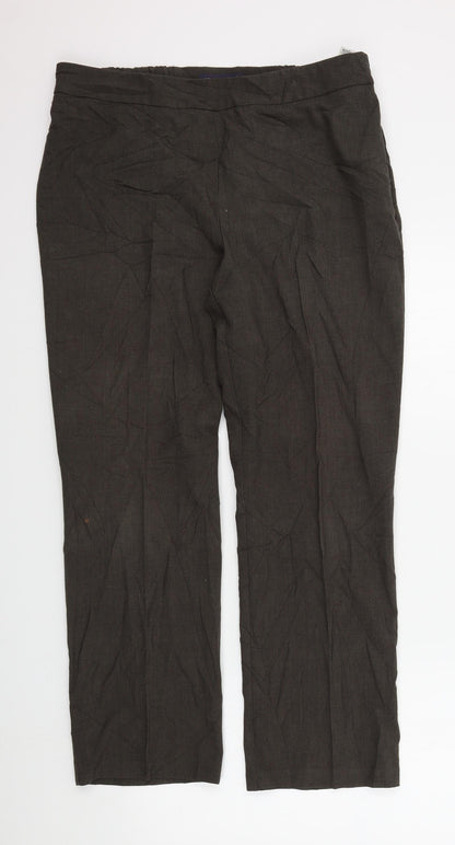 M&S Womens Brown   Trousers  Size 14 L28 in