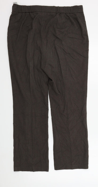 M&S Womens Brown   Trousers  Size 14 L28 in