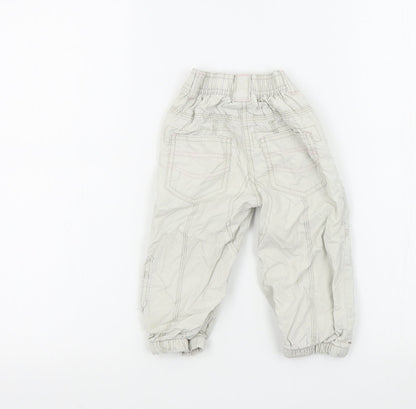 NEXT Girls Beige Colourblock  Cargo Trousers Size 12-18 Months