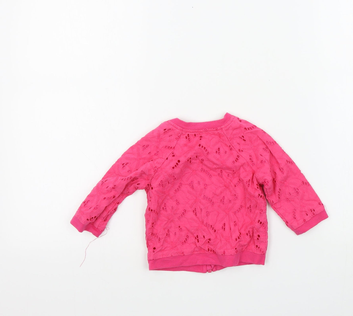 TU Girls Pink Colourblock  Full Zip Jumper Size 3-6 Months