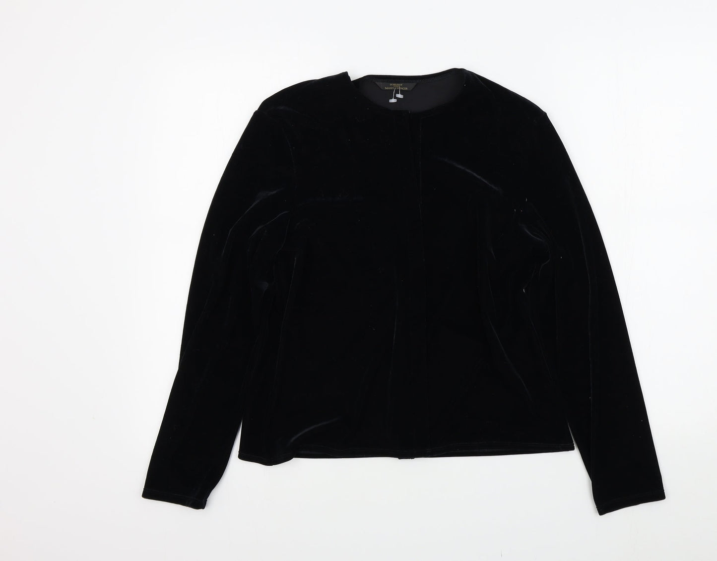 Womens UK Size 14 M&S Black Cape Jumper