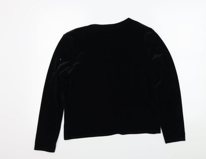 Womens UK Size 14 M&S Black Cape Jumper
