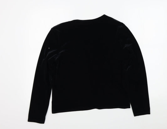 Womens UK Size 14 M&S Black Cape Jumper