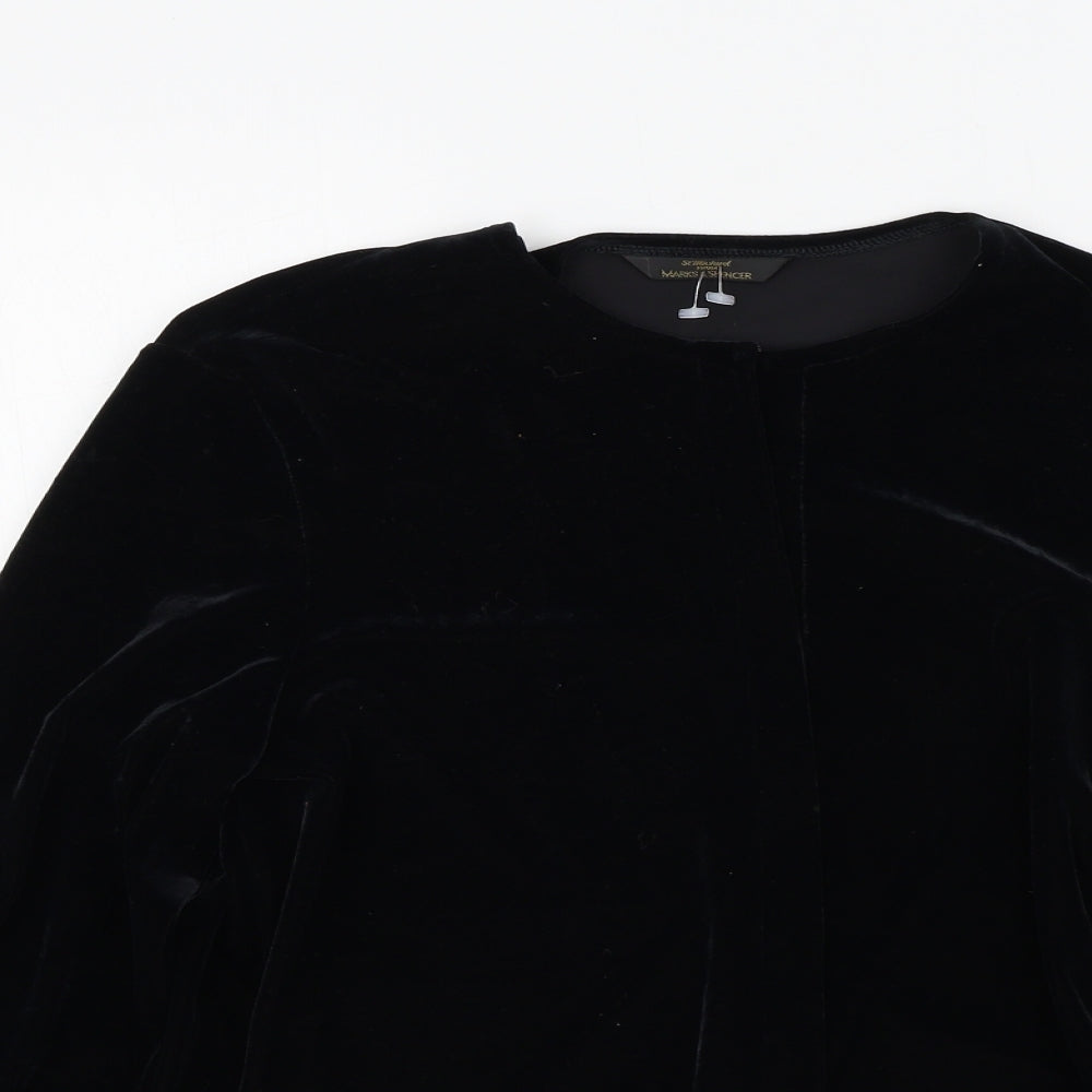 Womens UK Size 14 M&S Black Cape Jumper