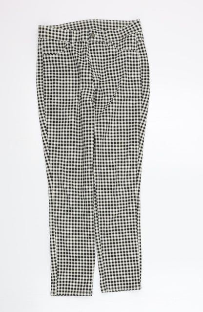 Womens UK Size 4 Uniqlo Regular Fit  Black Trousers
