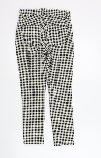 Womens UK Size 4 Uniqlo Regular Fit  Black Trousers